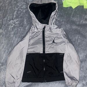 Black and Grey Hooded Jordan Windbreaker 💨 🖤